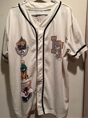 Looney Tunes Multi-Character Baseball Jersey - Size XL